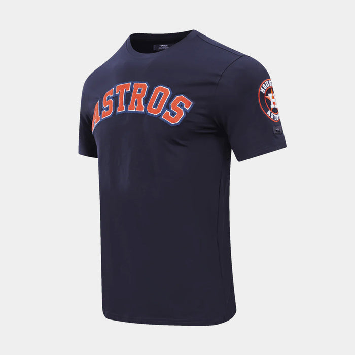 Houston Astros Classic Mens Short Sleeve Shirt (Navy/Orange)