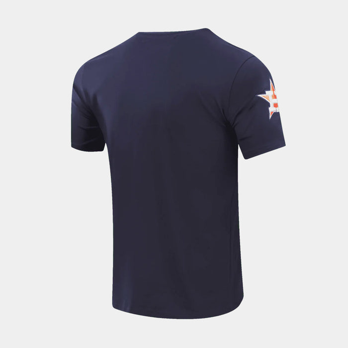 Houston Astros Classic Mens Short Sleeve Shirt (Navy/Orange)