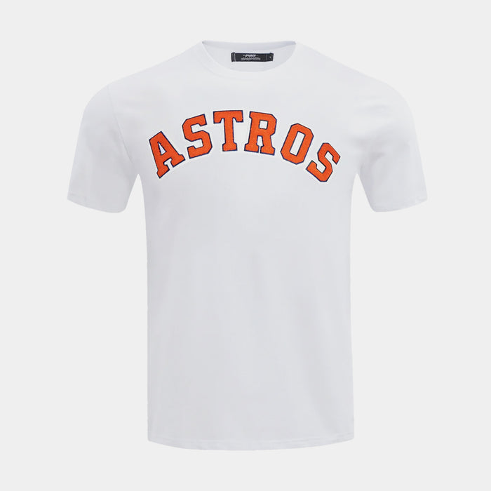Houston Astros Classic Mens Short Sleeve Shirt (White/Orange)