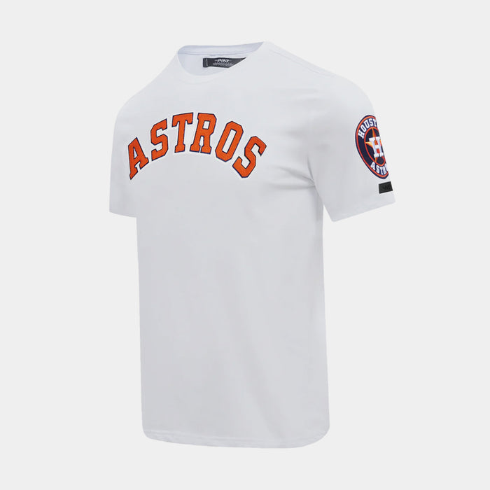 Houston Astros Classic Mens Short Sleeve Shirt (White/Orange)