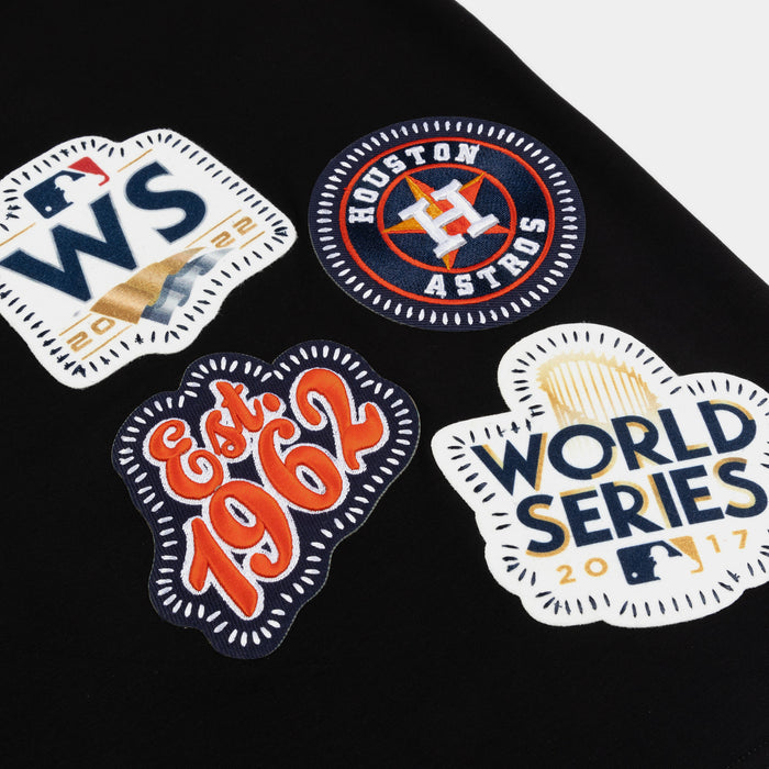 Houston Astros DIY Stitch Mens Short Sleeve Shirt (Black/Red)