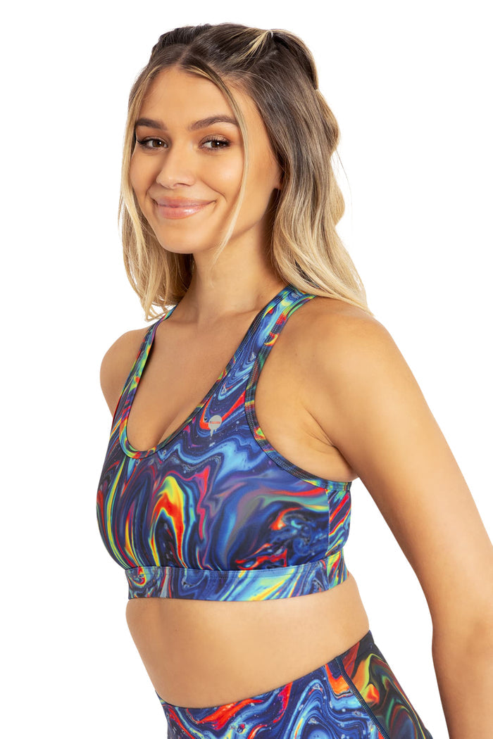 BlackMilk Clothing - I Bleed Gasoline Cross Back Crop