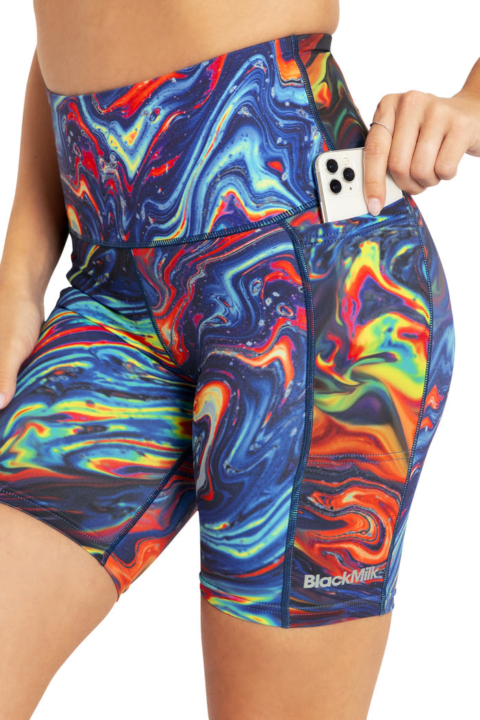 BlackMilk Clothing - I Bleed Gasoline High Waisted Bike Shorts