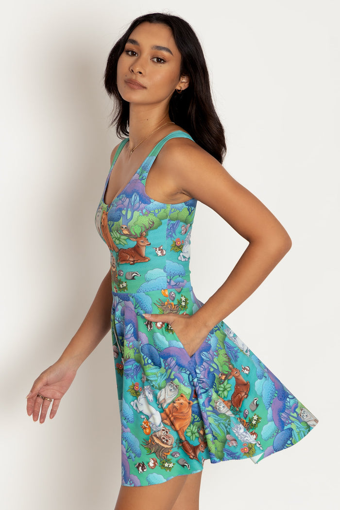 Into The Woods Scoop Skater Dress