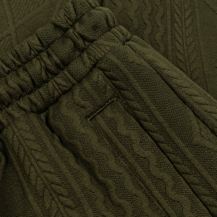 Jacquard Knit Pants Mens Pants (Olive)