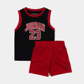 JDN 23 Shorts Infant Toddler Set (Black/Red)
