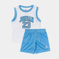 JDN 23 Shorts Infant Toddler Set (Blue/White)