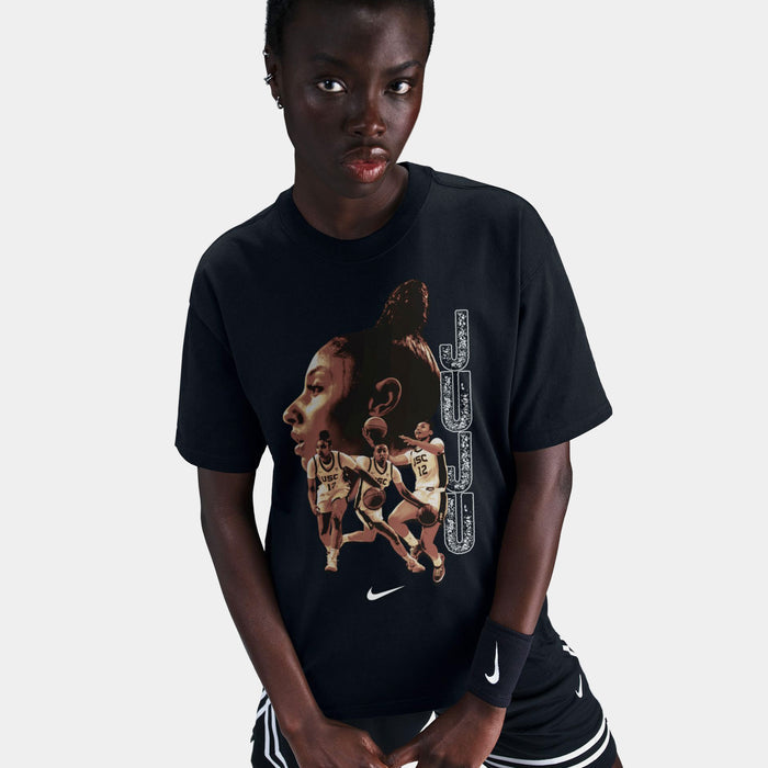JuJu Watkins So Win Womens Short Sleeve Shirt (Black/Gold)