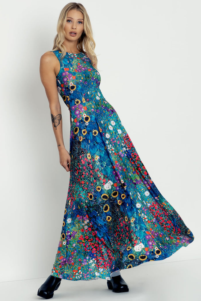 Klimt Collage Princess Maxi Dress