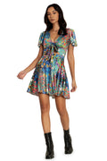klimt collage rio skater dress