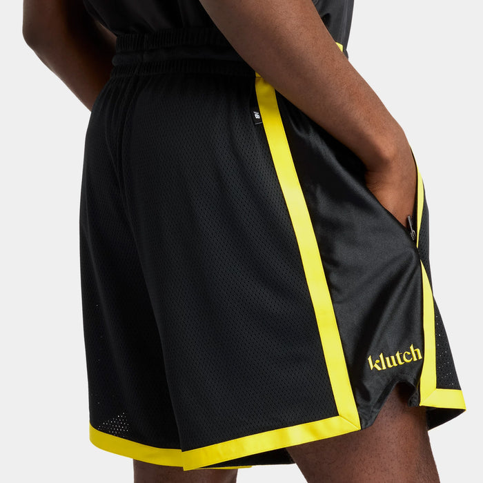 Klutch Mesh Tricot Mens Shorts (Black/Yellow)