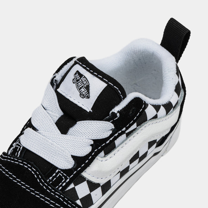 Knu Skool Elastic Infant Toddler Skate Shoes (Black/White)