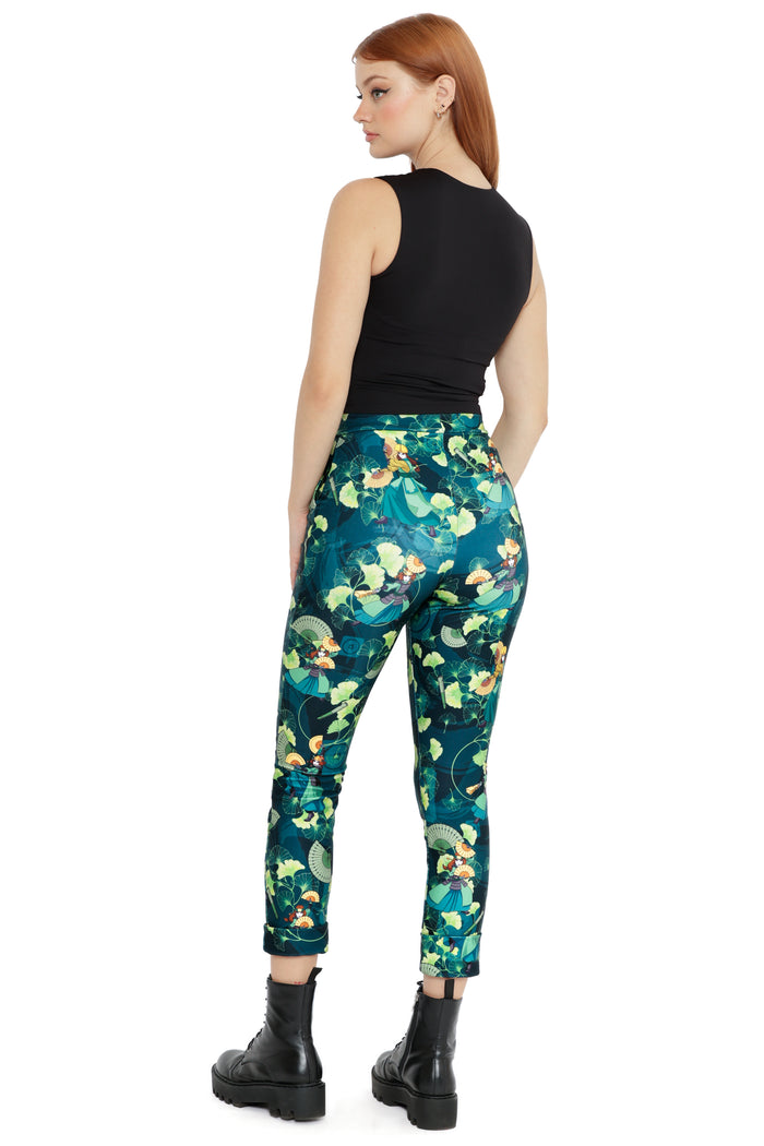 Avatar: The Last Airbender x BlackMilk Kyoshi Warrior inspired Avatar fashion pants, licensed Avatar apparel from the Avatar clothing collection