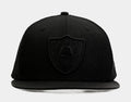 Las Vegas Raiders Blackout 9Fifty Trucker Mens Hat (Black)