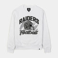 Las Vegas Raiders Headline Mens Crewneck (White/Black)