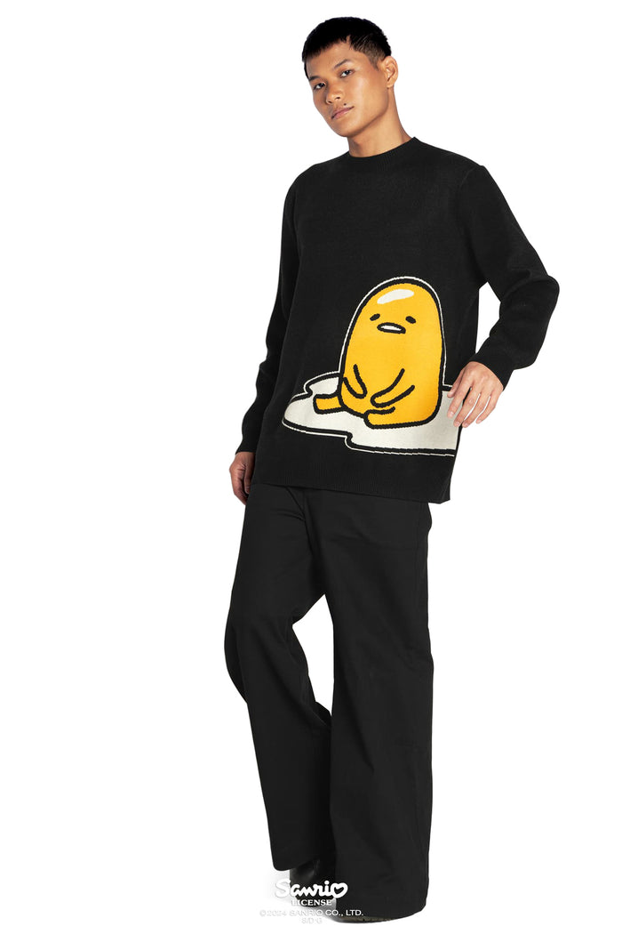 BlackMilk Clothing x Sanrio Gudetama - Sanrio Lazy Gudetama Knit Oversized Sweater - Sanrio Merchandise - Collaboration apparel - Licenced.