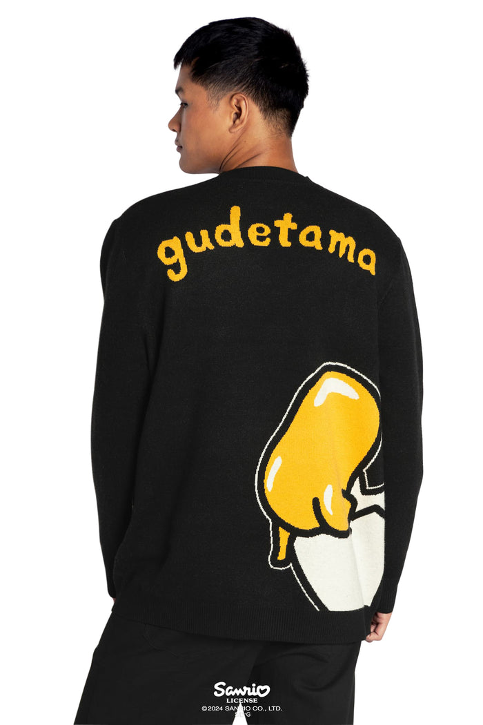 BlackMilk Clothing x Sanrio Gudetama - Sanrio Lazy Gudetama Knit Oversized Sweater - Sanrio Merchandise - Collaboration apparel - Licenced.