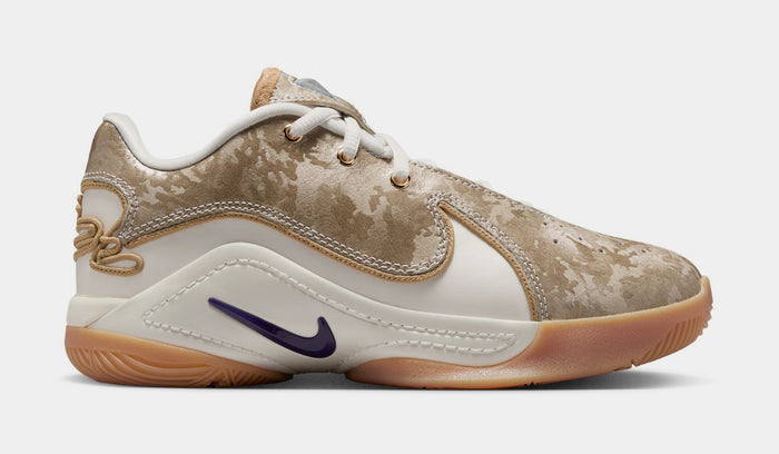 Lebron 22 King of the Court Grade School Basketball Shoes (Pale Ivory/Metallic Gold/Ink) Final Sale