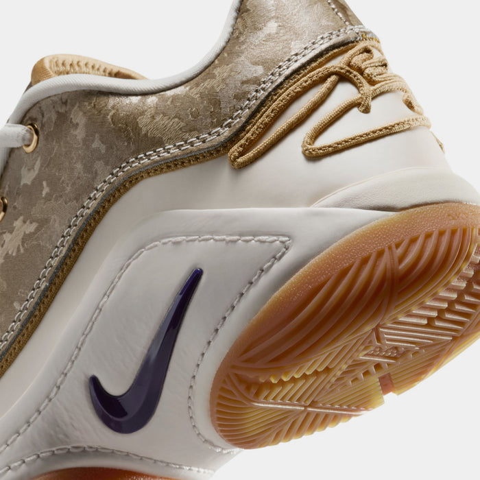 Lebron 22 King of the Court Grade School Basketball Shoes (Pale Ivory/Metallic Gold/Ink) Final Sale
