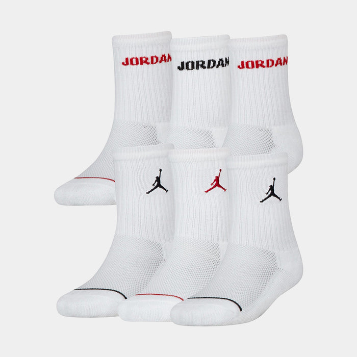 Legend 6 pack Crew Grade School Socks (White)