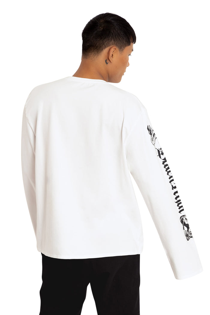 BlackMilk Clothing x Dungeons & Dragons - Dungeons And Dragons Lich Long Sleeve Oversized Tee - Dungeons & Dragons Merchandise - Collaboration apparel - Licenced.