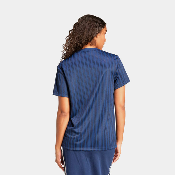 Linear Graphic Boyfriend Tee Womens Short Sleeve Shirt (Night Indigo)