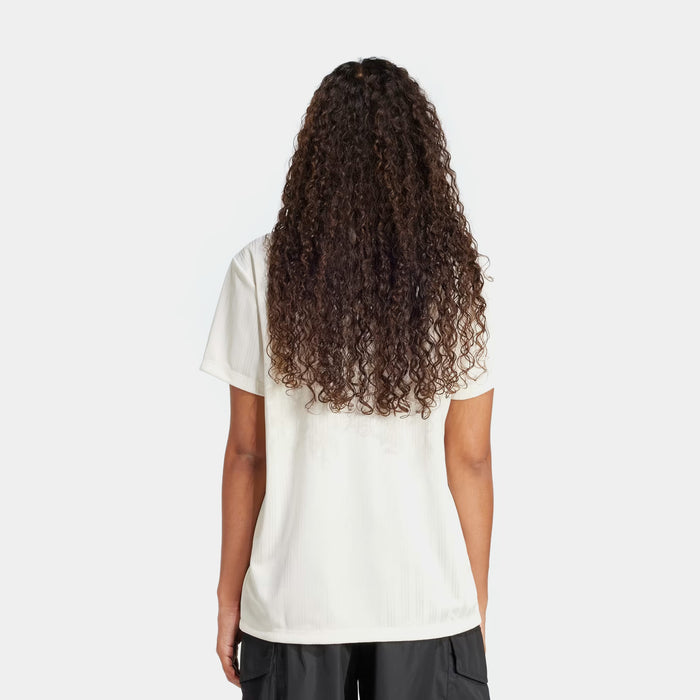 Linear Graphic Womens Short Sleeve Shirt (White/Navy)