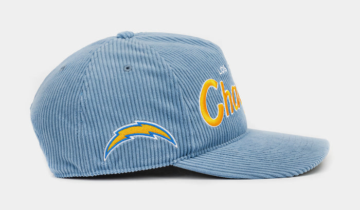 Los Angeles Chargers Corduroy Snapback Mens Hat (Blue/Yellow)