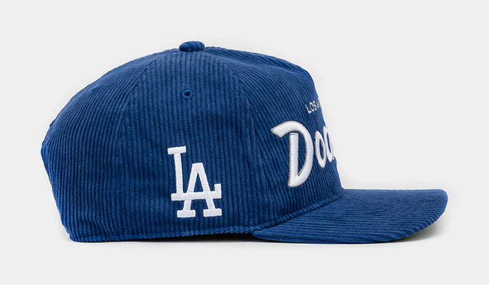 Los Angeles Dodgers Corduroy Mens Snapback (Blue/White)