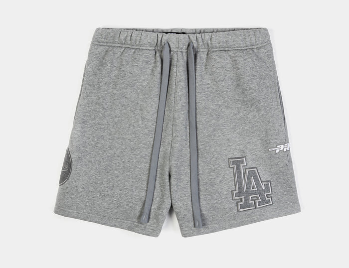 Los Angeles Dodgers French Terry Mens Shorts (Grey)