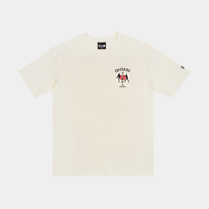 Los Angeles Dodgers Oversized Ohtani Mens Short Sleeve Shirt (Beige/Black/Grey)