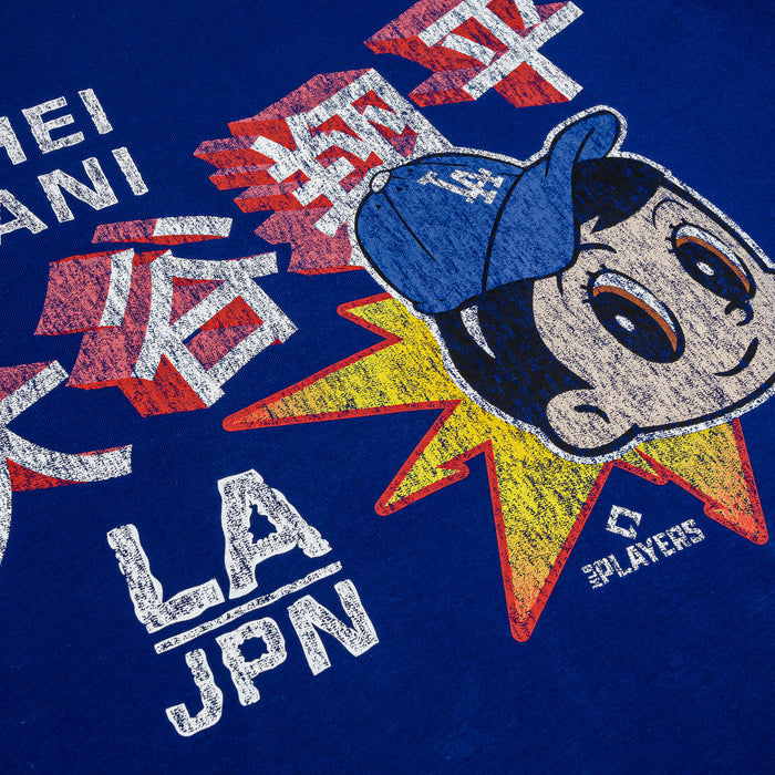 Los Angeles Dodgers Oversized Ohtani Mens Short Sleeve Shirt (Blue/Red)
