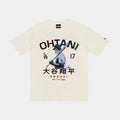 Los Angeles Dodgers Oversized Ohtani Mens Short Sleeve Shirt (Cream/Blue/Black)
