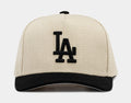 Los Angeles Dodgers Pro Pinch Snapback Mens Hat (Beige/Black)