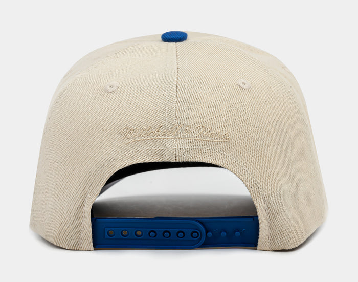 Los Angeles Dodgers Pro Pinch Snapback Mens Hat (Beige/Blue)