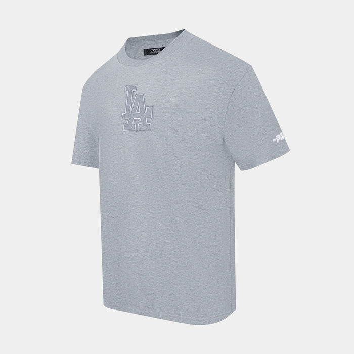 Los Angeles Dodgers Reverse French Mens Short Sleeve Shirt (Grey)