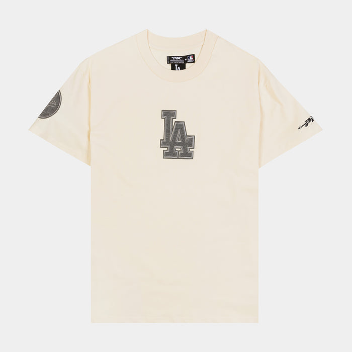 Los Angeles Dodgers Reverse French Mens Short Sleeve Shirt (White/Grey)