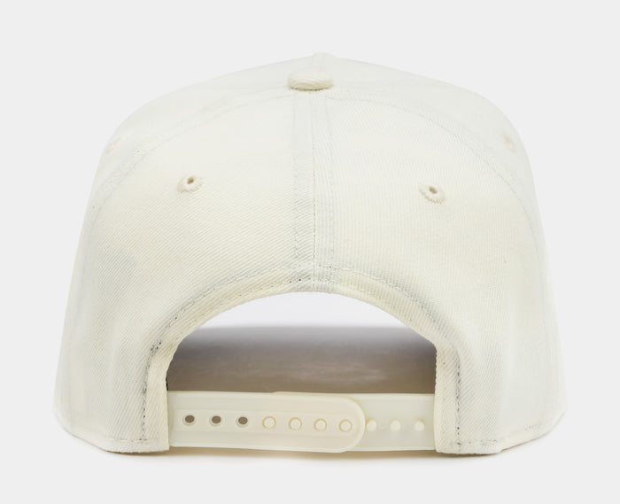 Los Angeles Dodgers Upside Down Logo 9Forty Snapback Mens Hat (Beige)