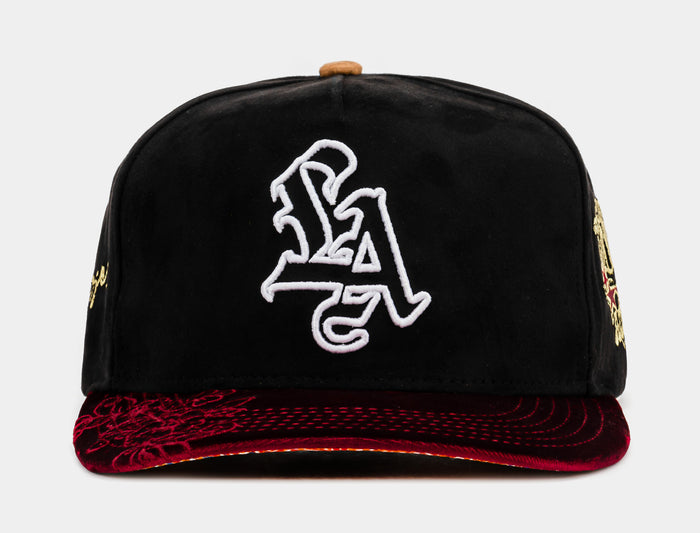 Los Angeles Dreams Dont Sleep Snapback Mens Hat (Black/Red)