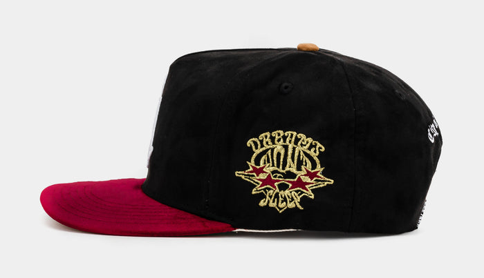 Los Angeles Dreams Dont Sleep Snapback Mens Hat (Black/Red)