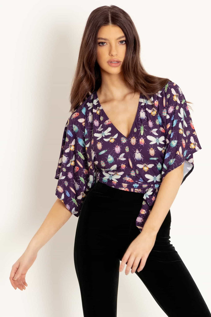 Lovebugs Kimono Tie Top