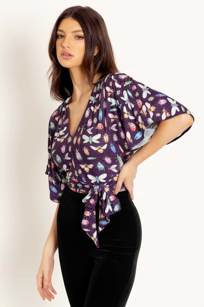 Lovebugs Kimono Tie Top
