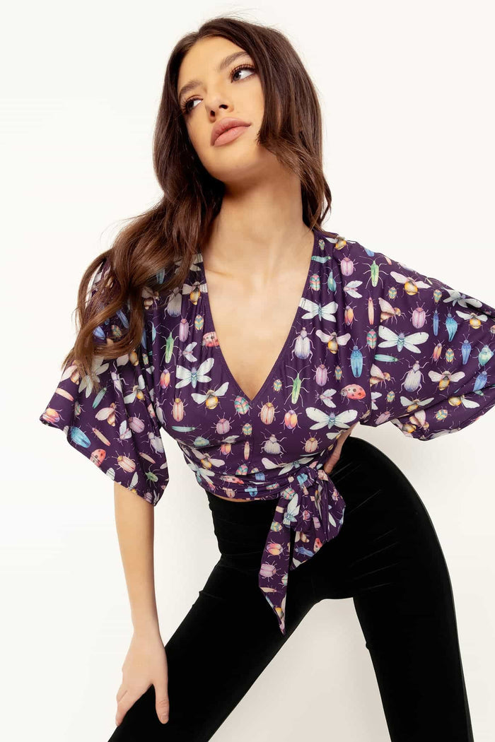 Lovebugs Kimono Tie Top