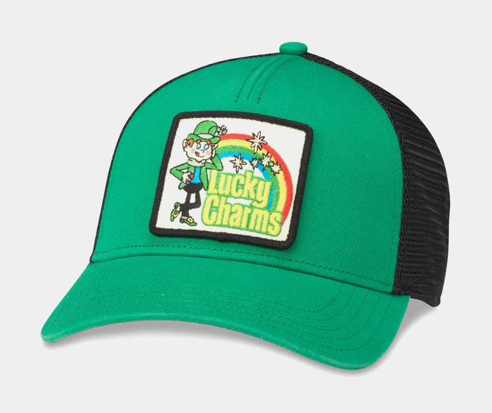 Lucky Charms Trucker Mens Hat (White/Green)