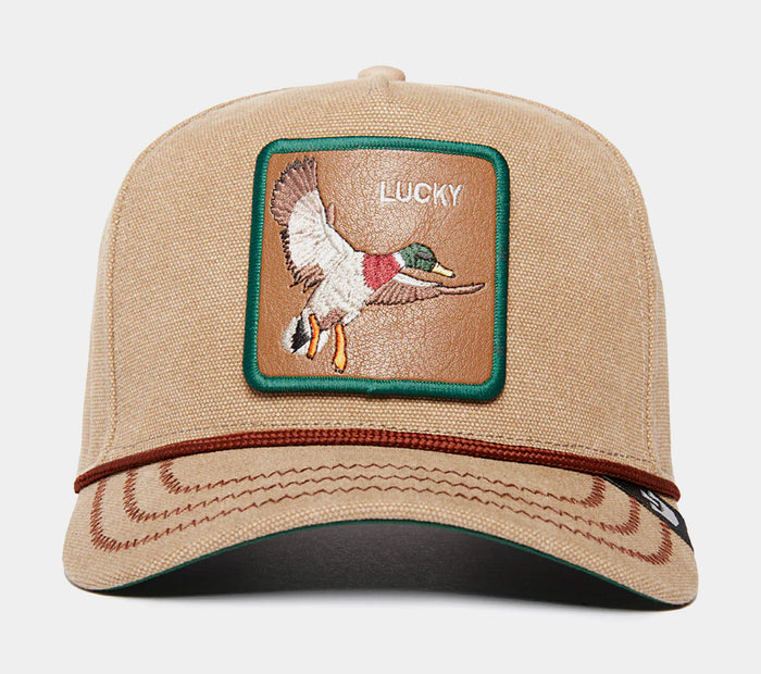 Lucky Duck Snapback Mens Hat (Khaki/Green)