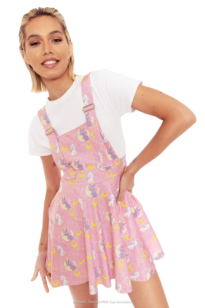 BlackMilk Clothing x Pretty Guardian Sailor Moon - Luna And Artemis Kawaii Apron Dress - Sailor Moon Merchandise - Collaboration apparel - Licenced.