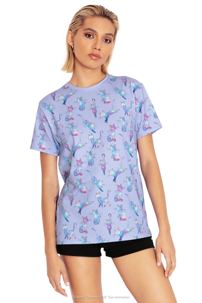 BlackMilk Clothing x Pretty Guardian Sailor Moon - Luna Galaxy Boyfriend Tee - Sailor Moon Merchandise - Collaboration apparel - Licenced.