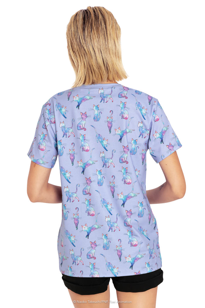 BlackMilk Clothing x Pretty Guardian Sailor Moon - Luna Galaxy Boyfriend Tee - Sailor Moon Merchandise - Collaboration apparel - Licenced.