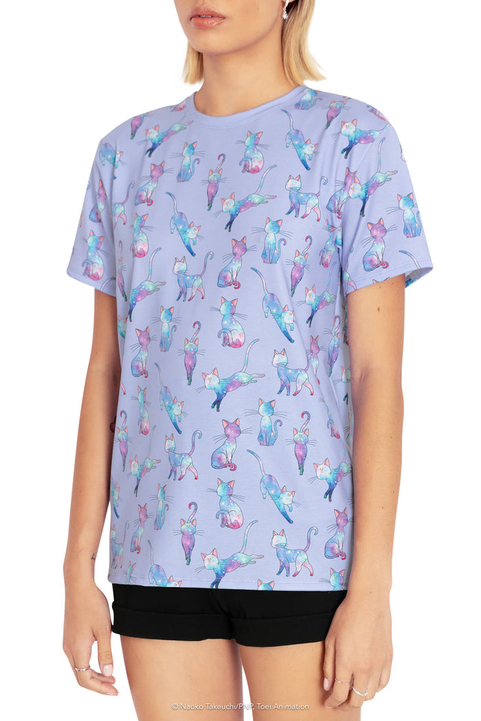 BlackMilk Clothing x Pretty Guardian Sailor Moon - Luna Galaxy Boyfriend Tee - Sailor Moon Merchandise - Collaboration apparel - Licenced.