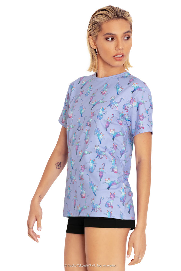 BlackMilk Clothing x Pretty Guardian Sailor Moon - Luna Galaxy Boyfriend Tee - Sailor Moon Merchandise - Collaboration apparel - Licenced.